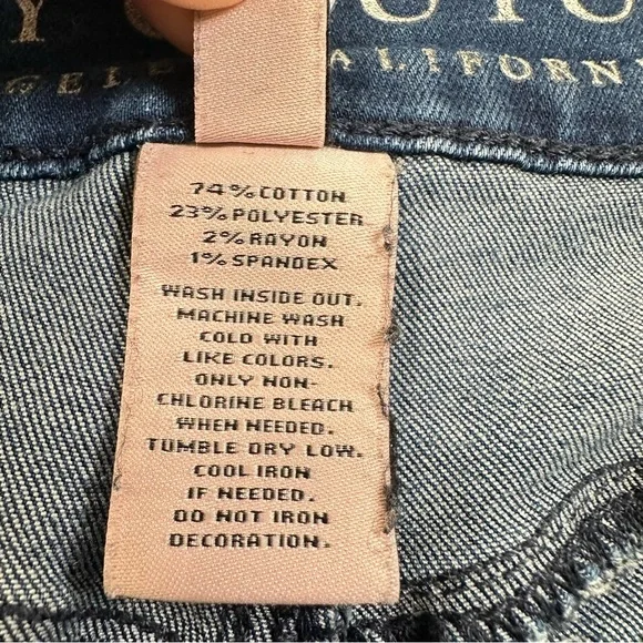 Juicy Couture Y2K Los Angeles California Dark Blue Distressed Skinny Jeans - Picture 11 of 13